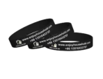 silicone black wristbands