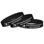 silicone black wristbands
