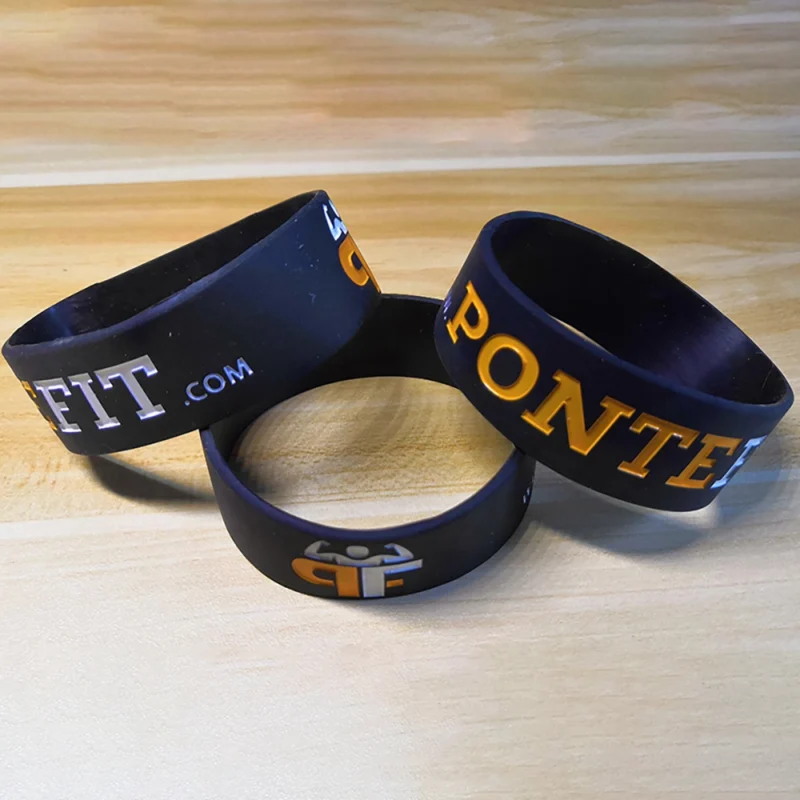 black silicone wristbands