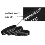 silicone black wristbands