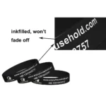 silicone black wristbands