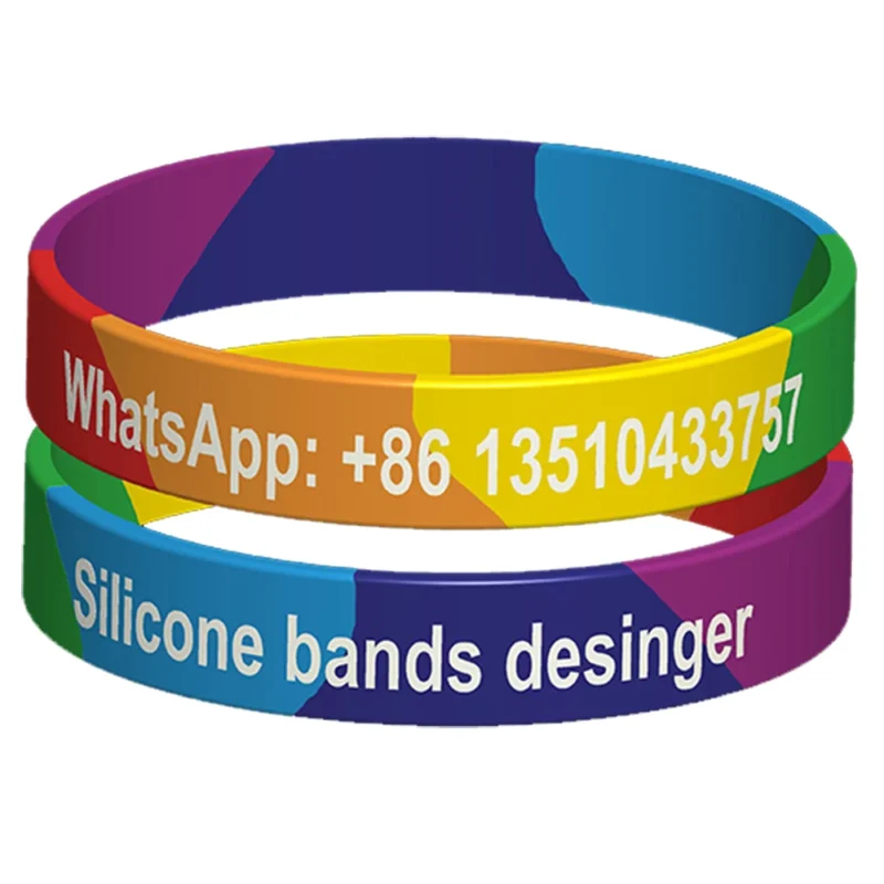 rainbow silicone bracelet