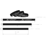 silicone black wristbands