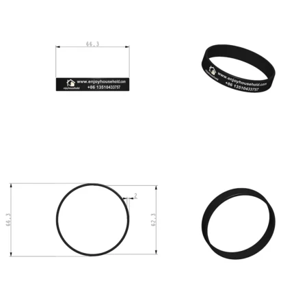 silicone black wristbands