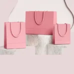 pink shopping bags custom design