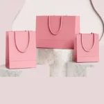 pink shopping bags custom design