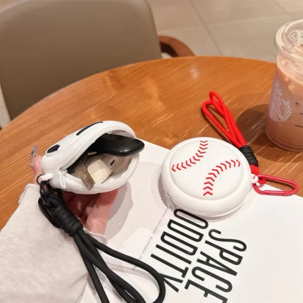 Silicone Tennis Racket Keychain Bag