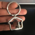 shape keychain spinning house