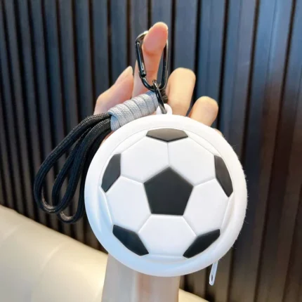 Silicone Football Coin Purse Keychain