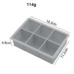 Silicone Ice Molds 6 cubes
