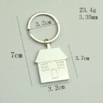 metal House Shape Keychain