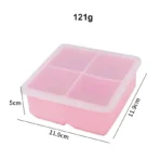 Silicone 4-Cube Ice Mold top quality food grade silicone durable material made design and sample free Model No. ENJOYHOUSE-203 - Image 2