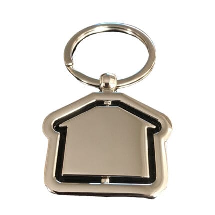 shape keychain spinning house