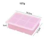 Silicone 4-Cube Ice Mold top quality food grade silicone durable material made design and sample free Model No. ENJOYHOUSE-203 - Image 5