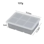 Silicone Ice Molds 6 cubes
